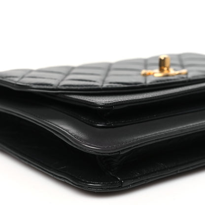 Chanel Calfskin Caviar Quilted Chain Handle Flap Black 9 of 10