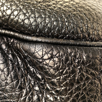 Prada Metallic Vitello Daino Side Pocket Tote Bag Acciaio 11 of 22