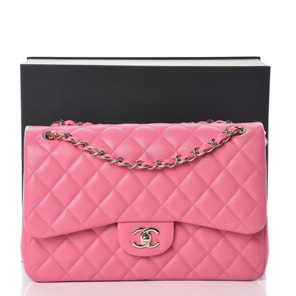 Chanel Caviar Quilted Jumbo Double Flap Pink 10 of 10