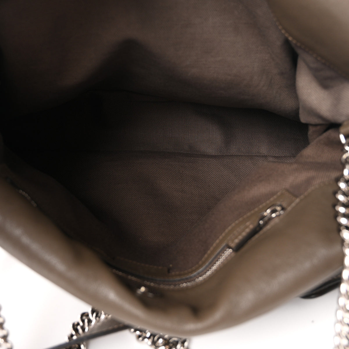 Gucci Sakai Be Green Calfskin Diagonal Stitched Medium Blondie Tote Craclet Brown 5 of 11