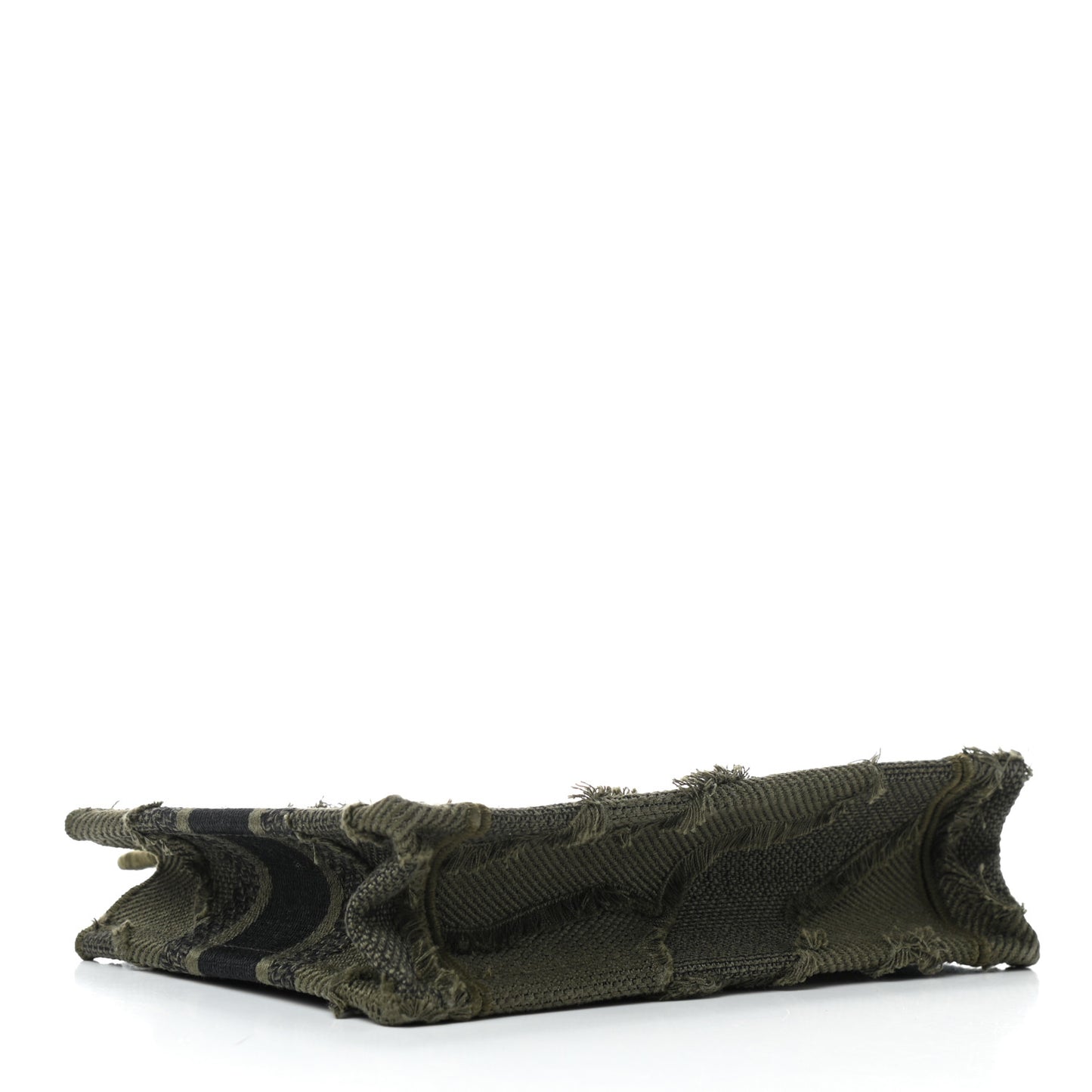 Canvas Embroidered Camouflage Mini Book Tote Green