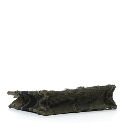 Christian Dior Canvas Embroidered Camouflage Mini Book Tote Green 4 of 9