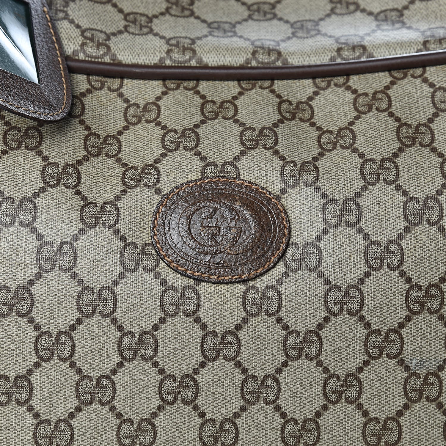 Gucci Coated Canvas Monogram Suitcase Luggage Brown 11 of 11
