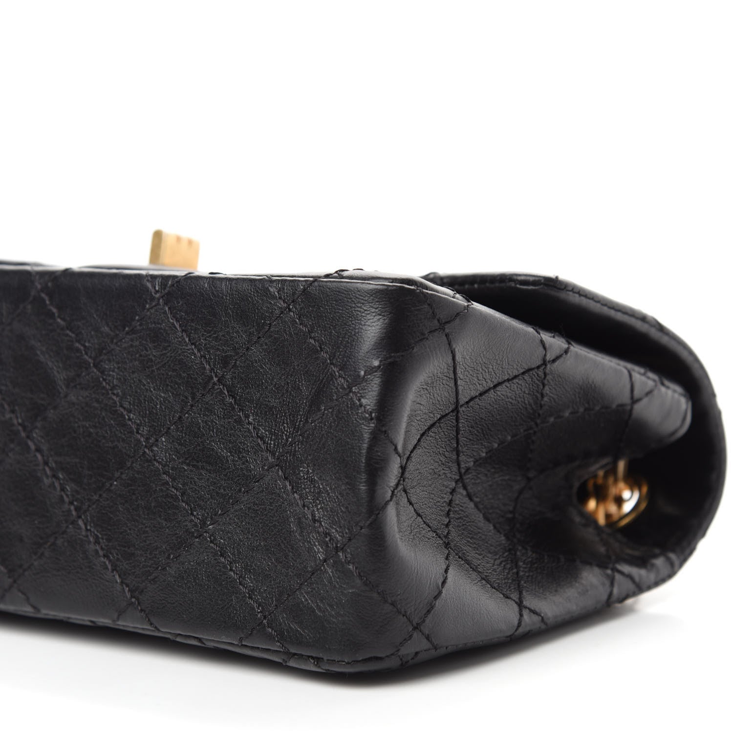 Chanel Aged Calfskin Quilted 2.55 Reissue Mini Flap Black 7 of 12