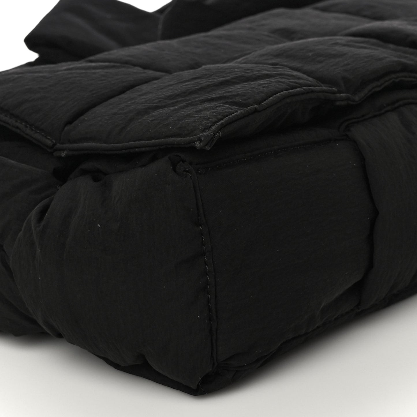 Nylon Intrecciato Padded Tech Cassette Bag Black