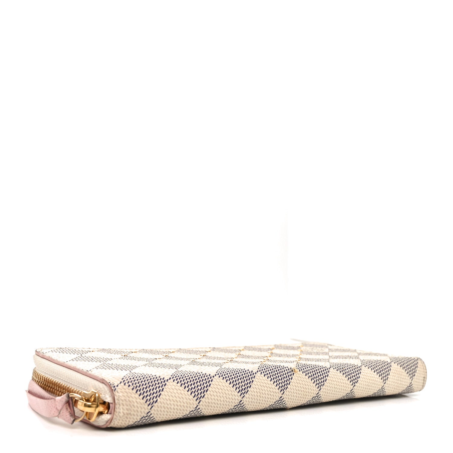 Louis Vuitton Damier Azur Studded Clemence Wallet Rose Ballerine 4 of 6