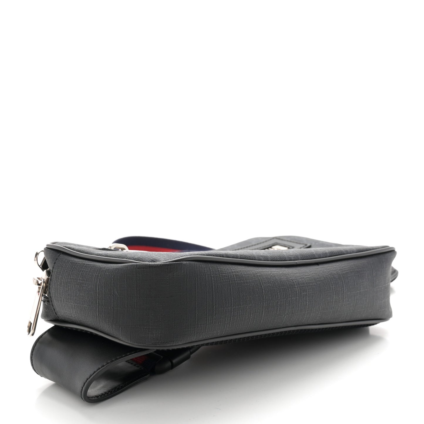 Soft GG Supreme Monogram Web Belt Bag Black Grey