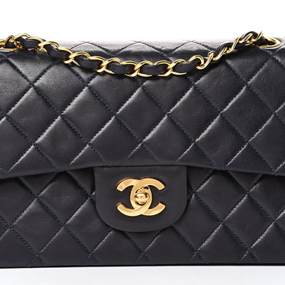 Chanel Lambskin Quilted Small Double Flap Navy 8 of 16
