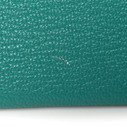 Hermes Chèvre Mysore Bearn Gusset Wallet Bleu Paon 9 of 10