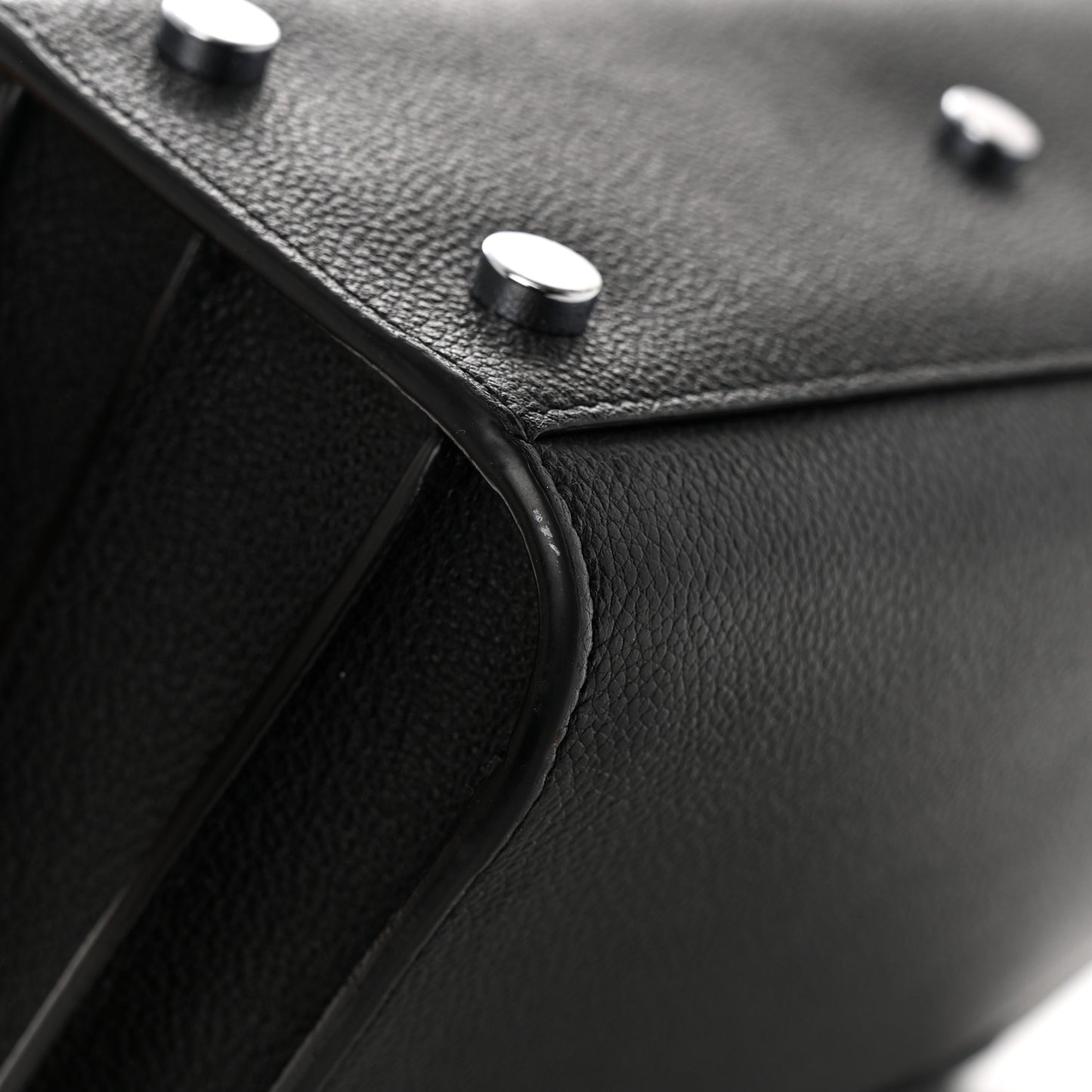 Grained Calfskin Baby Sac De Jour Black