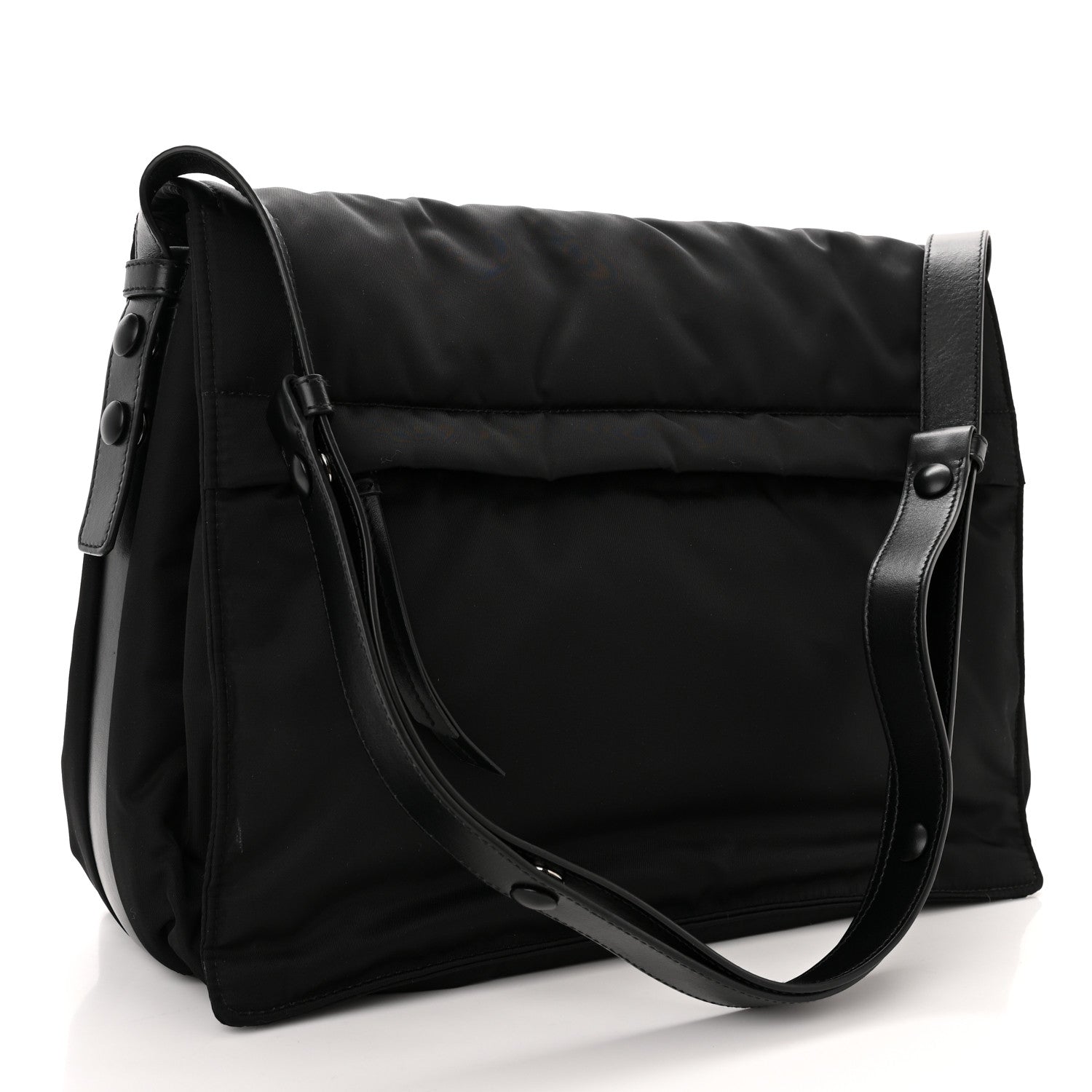 Prada Re-Nylon Vitello Padded Large Flap Shoulder Bag Black 3 of 13