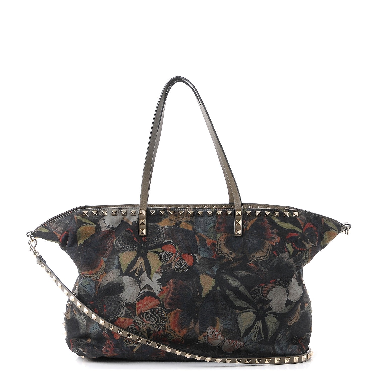 Valentino Garavani Nylon Camubutterfly Rockstud Crossbody Tote Multicolor 1 of 10