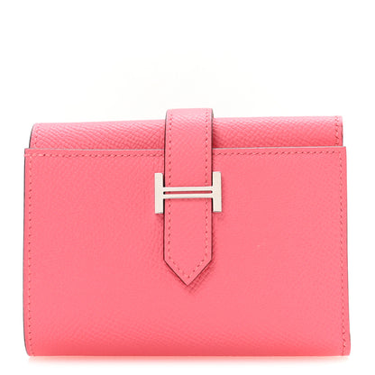 Hermes Epsom Tri-Fold Compact Bearn Wallet Rose Lipstick 1 of 7