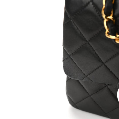 Chanel Lambskin Quilted Medium Double Flap Black 17 of 18