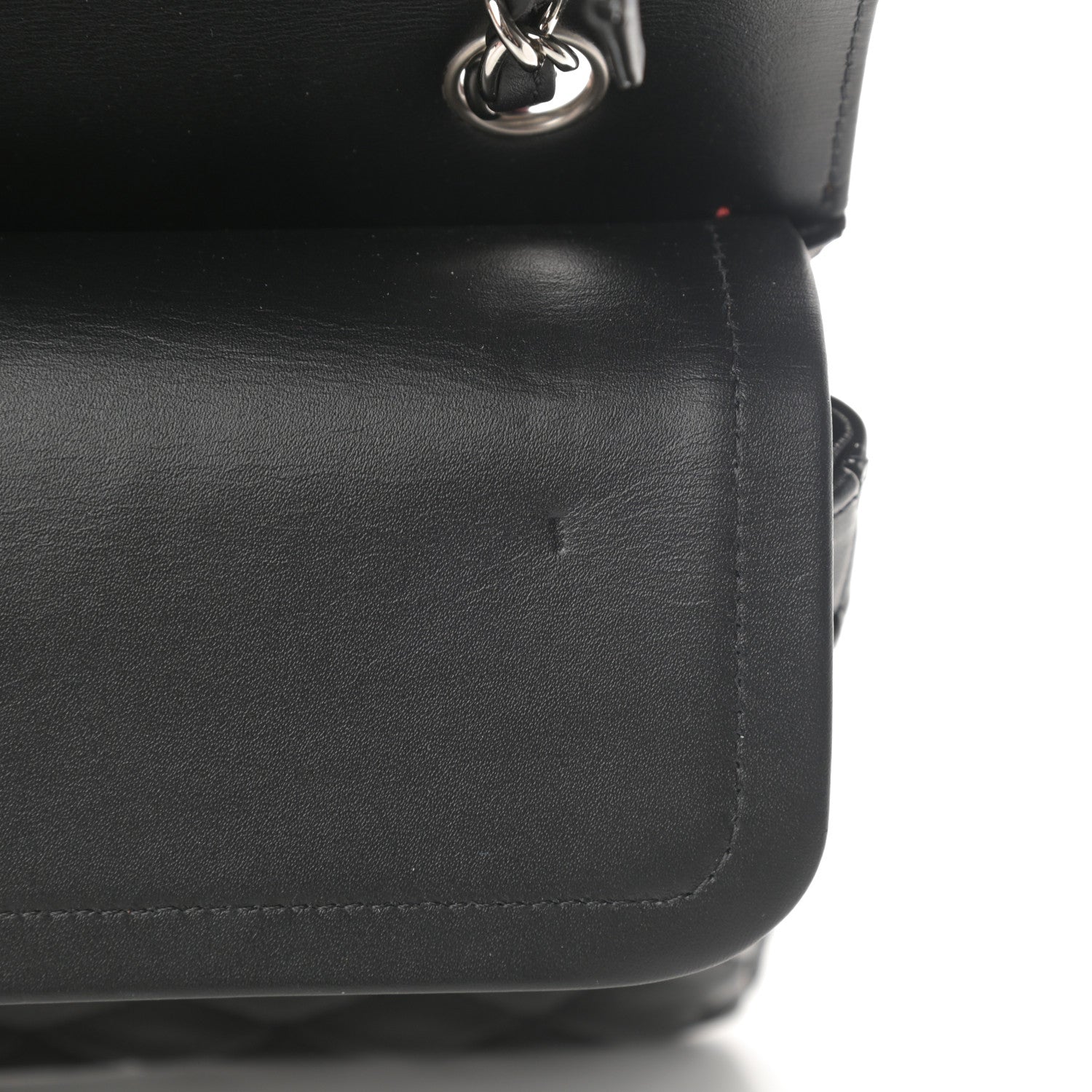 Chanel Patent Calfskin Quilted Bi-Color Medium Double Flap Red Black 12 of 12