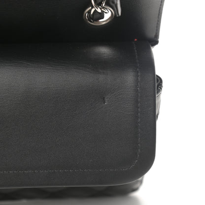 Chanel Patent Calfskin Quilted Bi-Color Medium Double Flap Red Black 12 of 12
