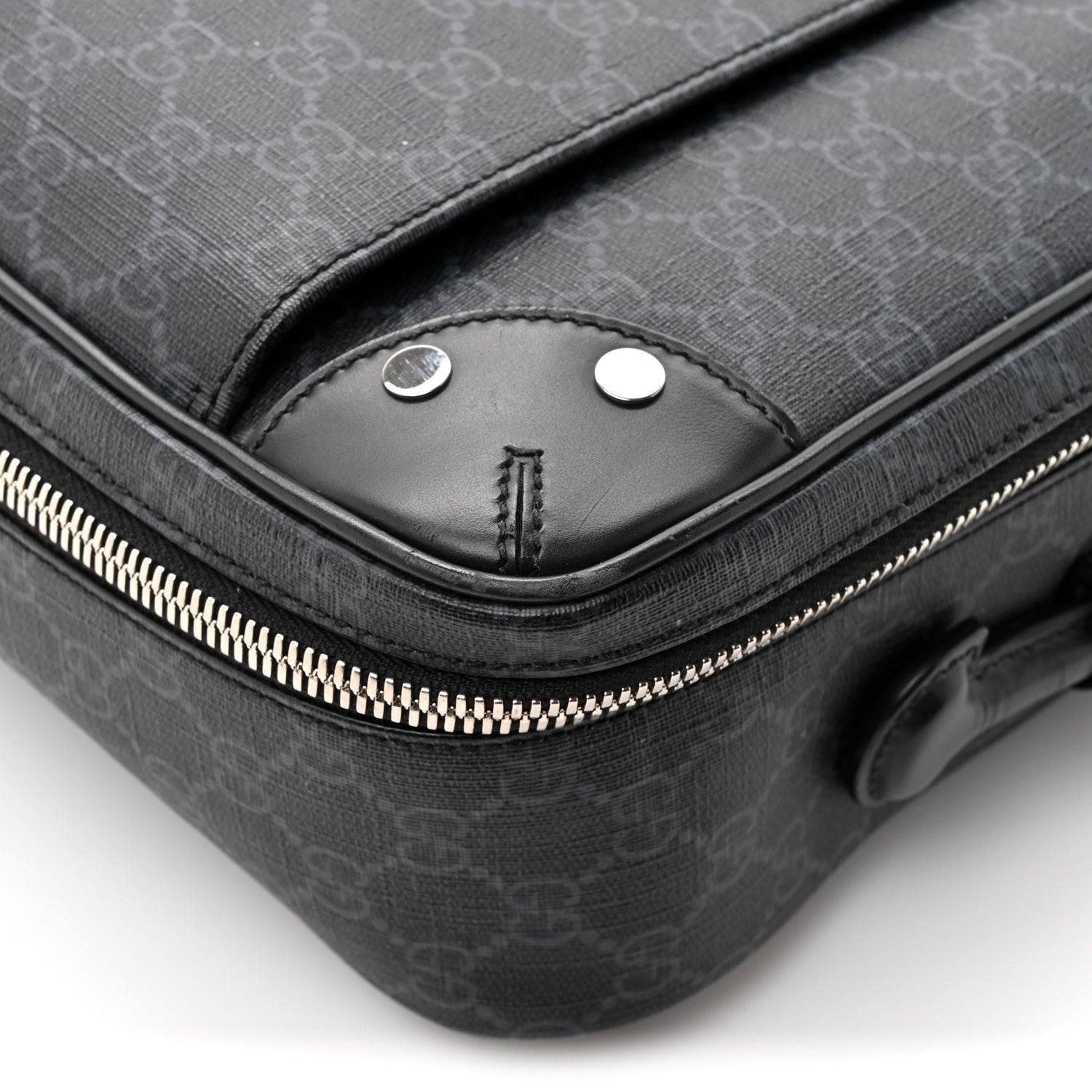 Gucci GG Supreme Monogram Briefcase Backpack Black Grey 18 of 20