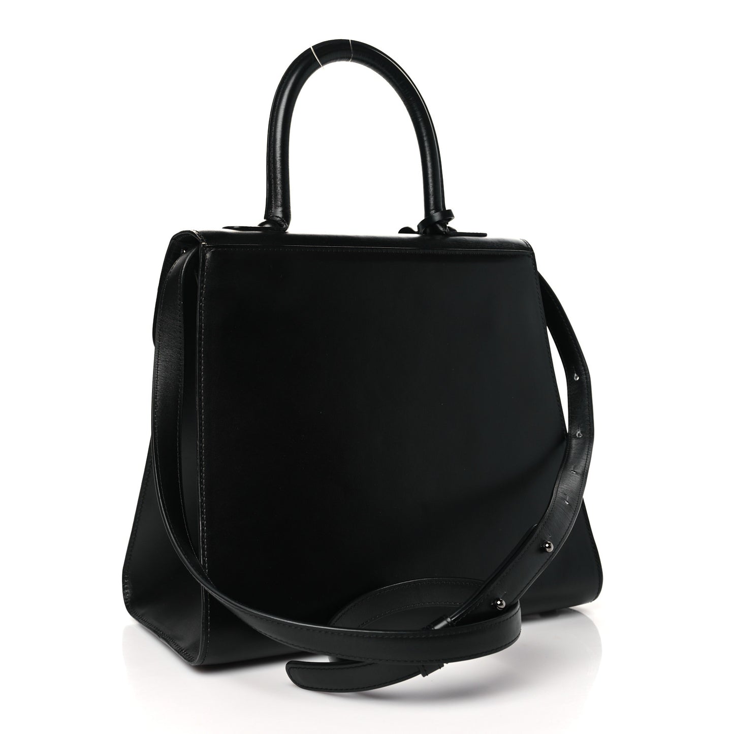 Calfskin MM L'Humour Brillant Satchel Black