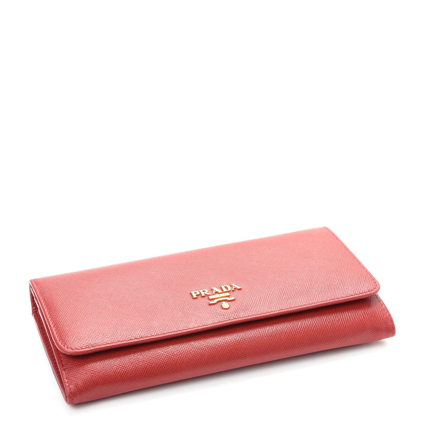 Saffiano Metal Continental Flap Wallet Fuoco