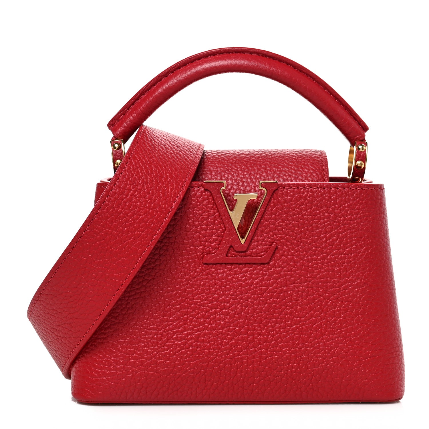 Louis Vuitton Taurillon Mini Capucines Scarlet 1 of 8