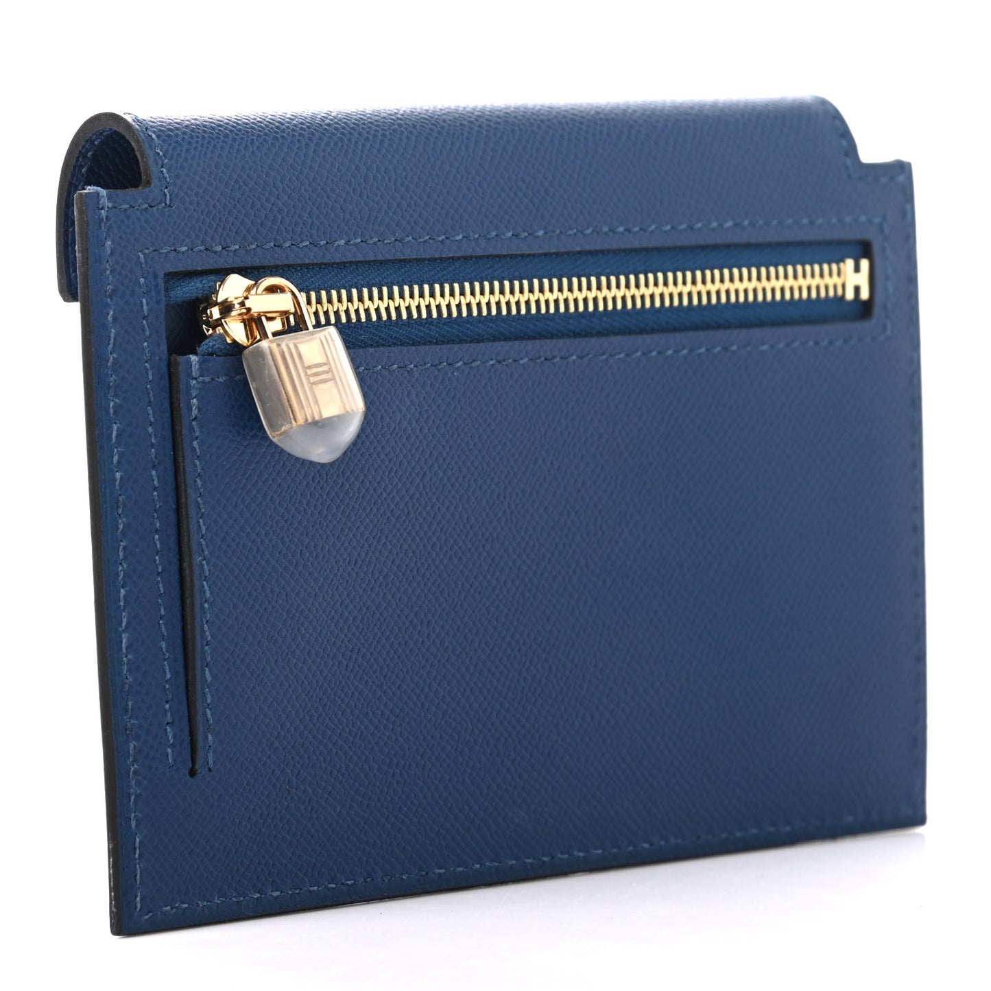 Epsom Kelly Pocket Compact Wallet Deep Bleu