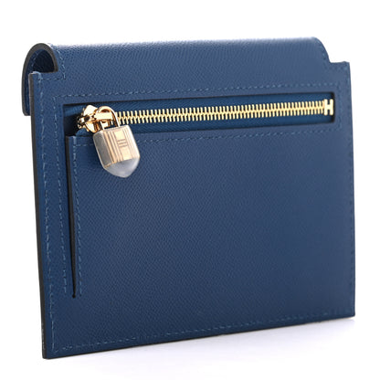 Hermes Epsom Kelly Pocket Compact Wallet Deep Bleu 3 of 6