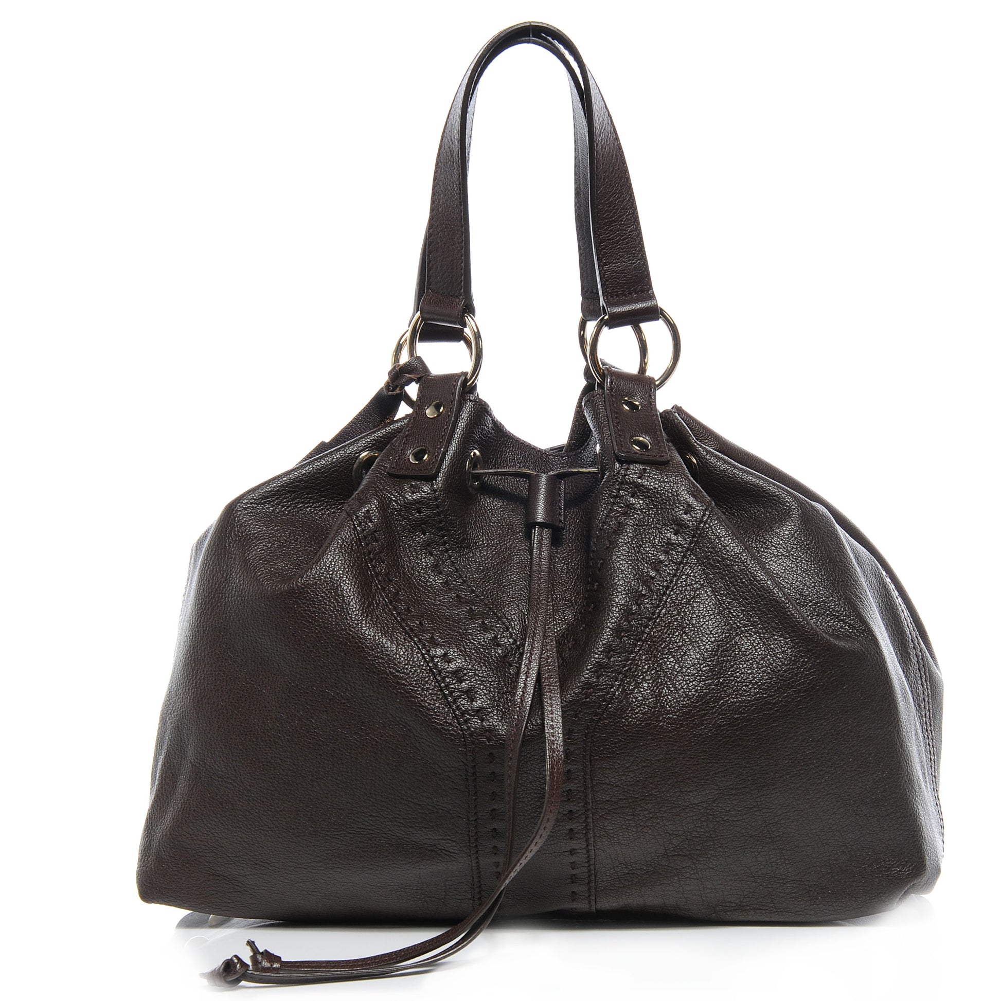Saint Laurent Leather Reversible Double Sac Y Tote Gold Brown 1 of 6