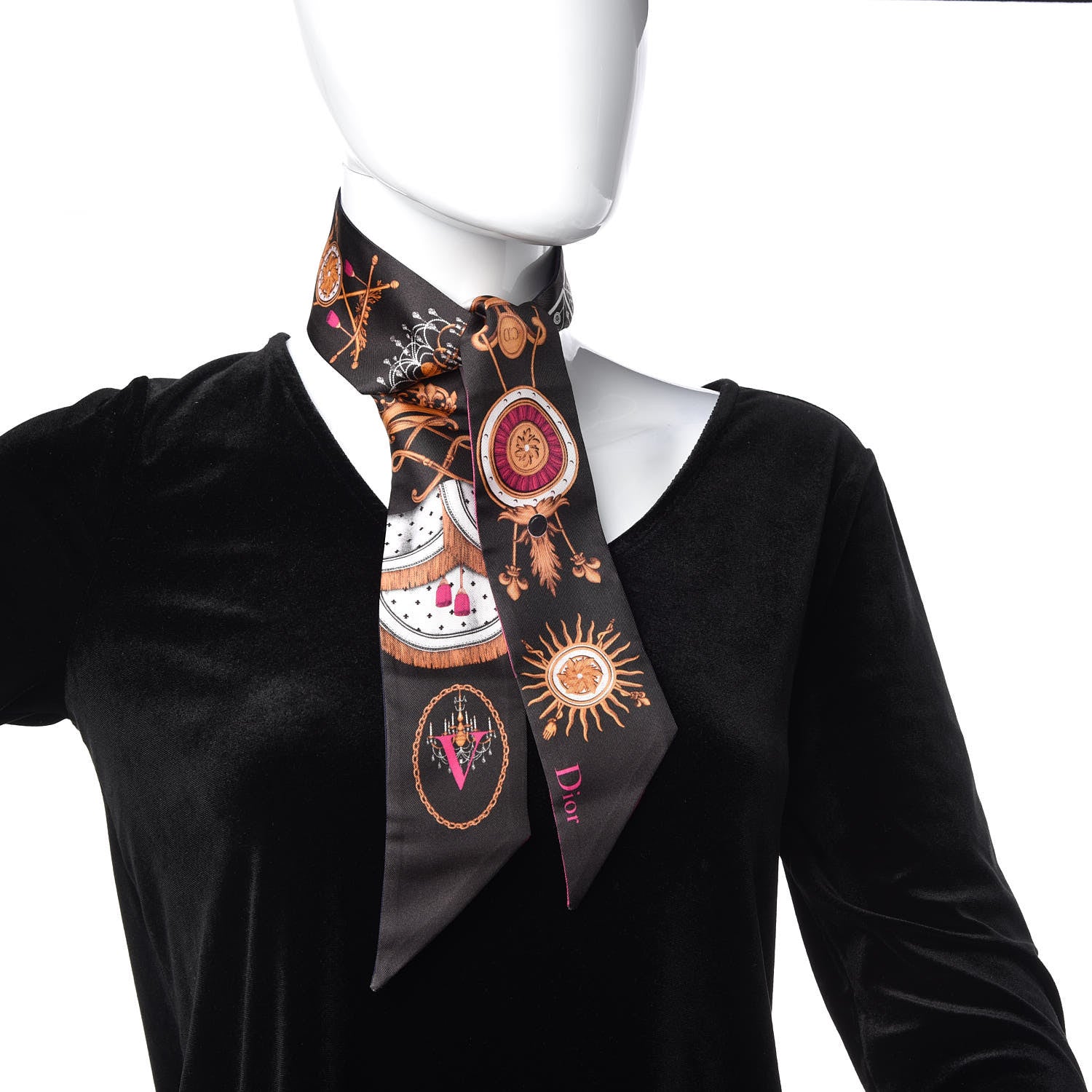 Christian Dior Silk ABCDior V Scarf 2 of 3