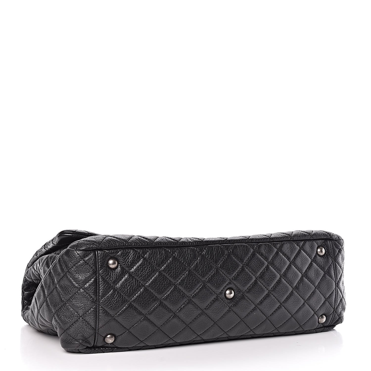Chanel Calfskin Quilted XXL Travel Flap Bag Black 4 of 12