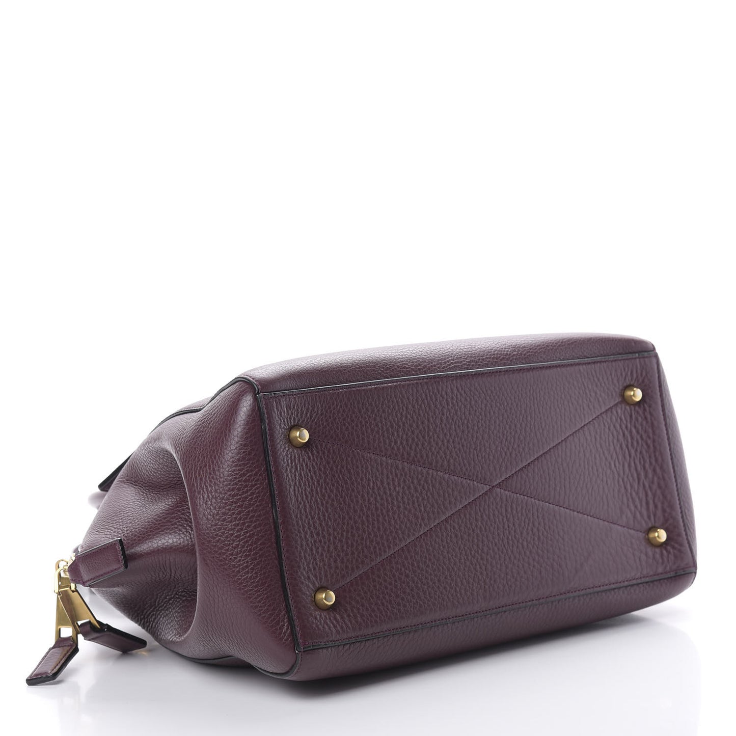 Textured Calfskin Medium Incognito Satchel Burgundy