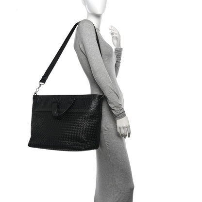 Bottega Veneta Ostrich Nappa Intrecciato Tote Black 2 of 10