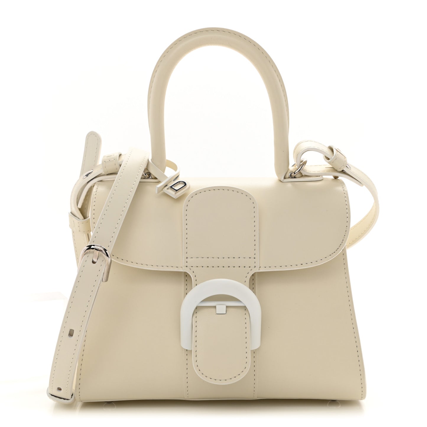 Box Calfskin Mini Brillant Satchel Ivory