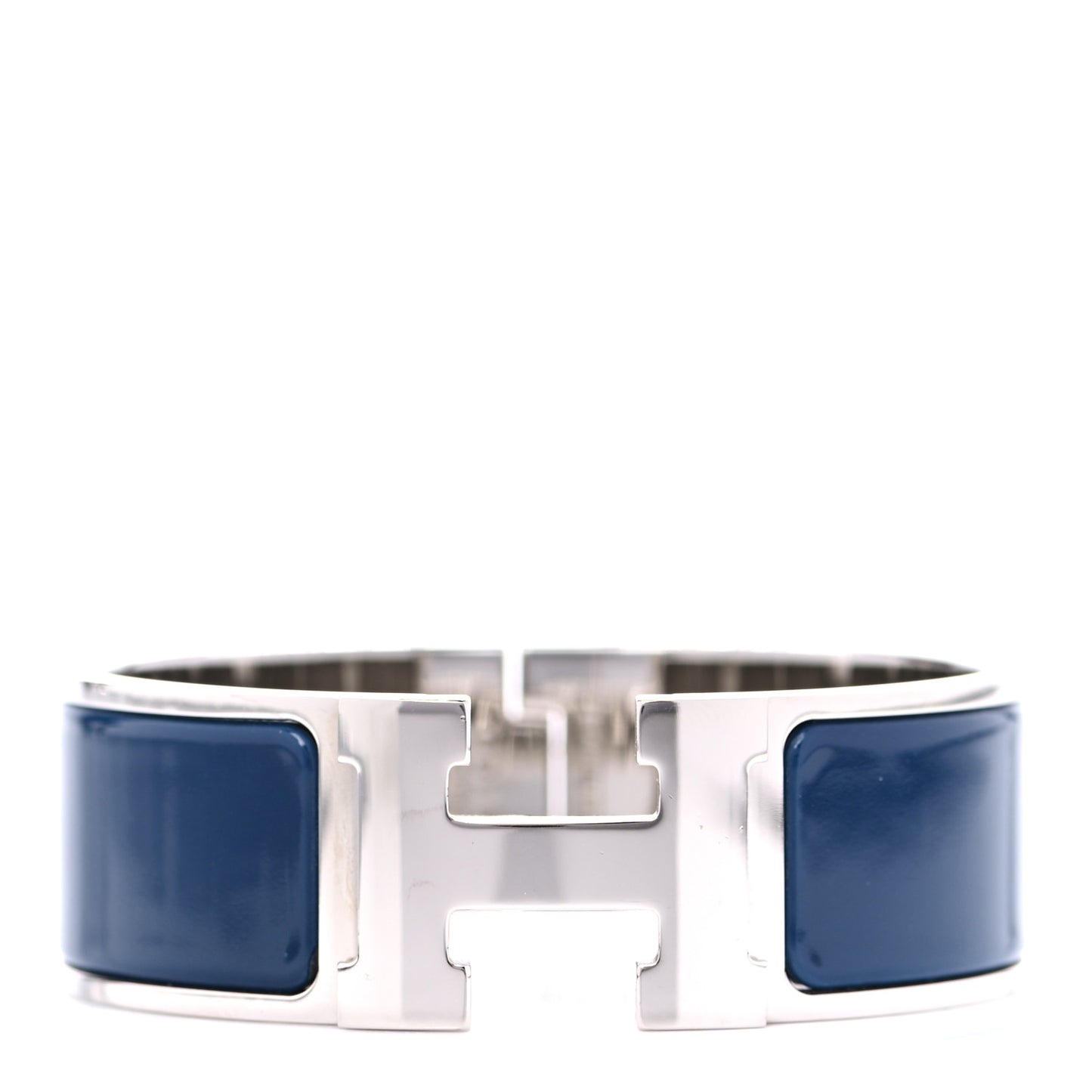 Enamel Wide Clic Clac H Bracelet PM Bleu Biarritz