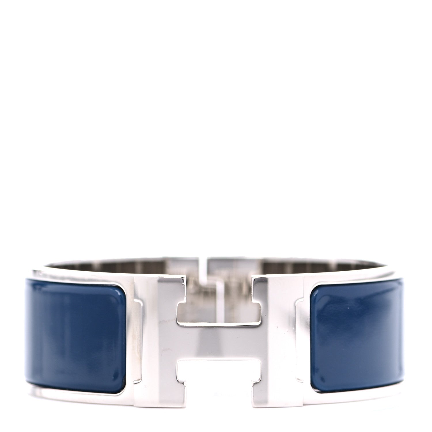 Hermes Enamel Wide Clic Clac H Bracelet PM Bleu Biarritz 1 of 6