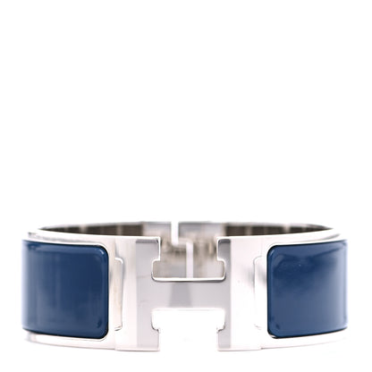 Hermes Enamel Wide Clic Clac H Bracelet PM Bleu Biarritz 1 of 6