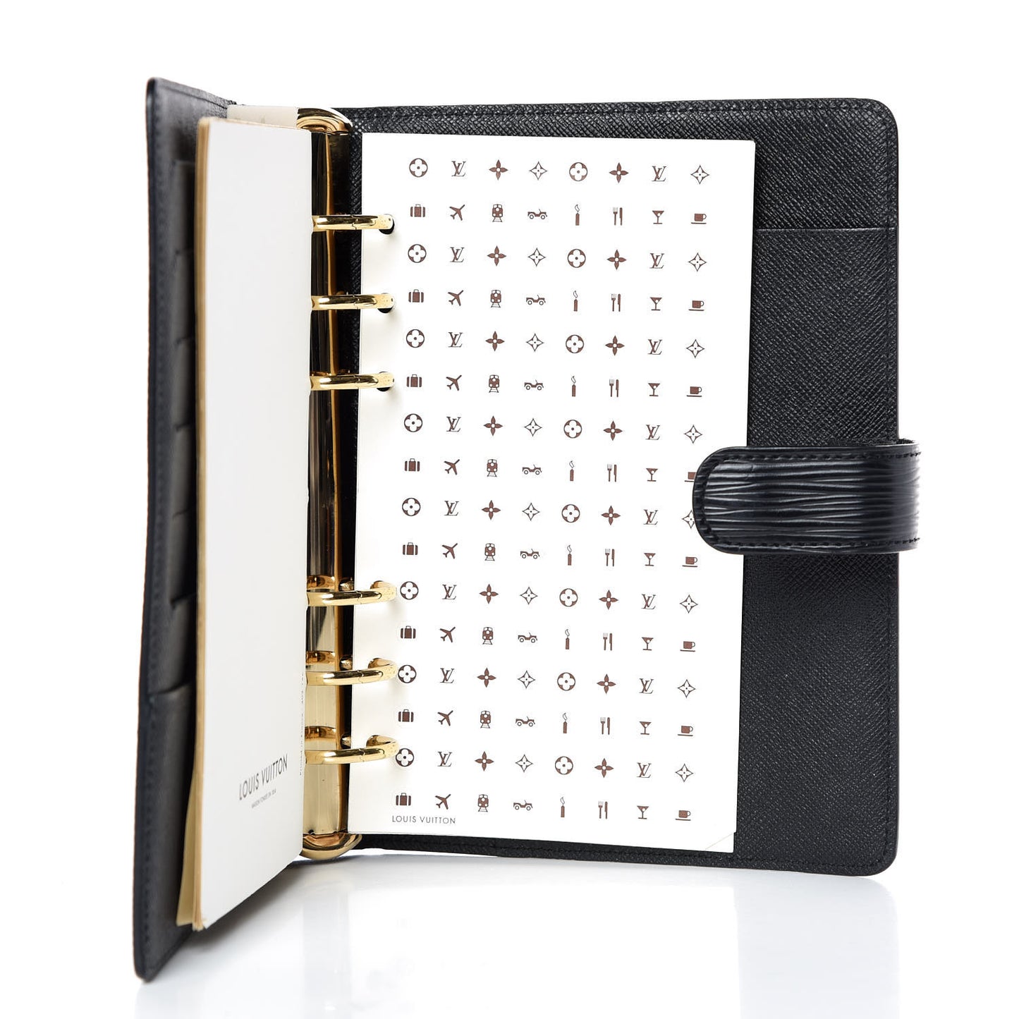 Epi Medium Ring Agenda Cover Black