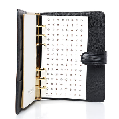Louis Vuitton Epi Medium Ring Agenda Cover Black 8 of 8
