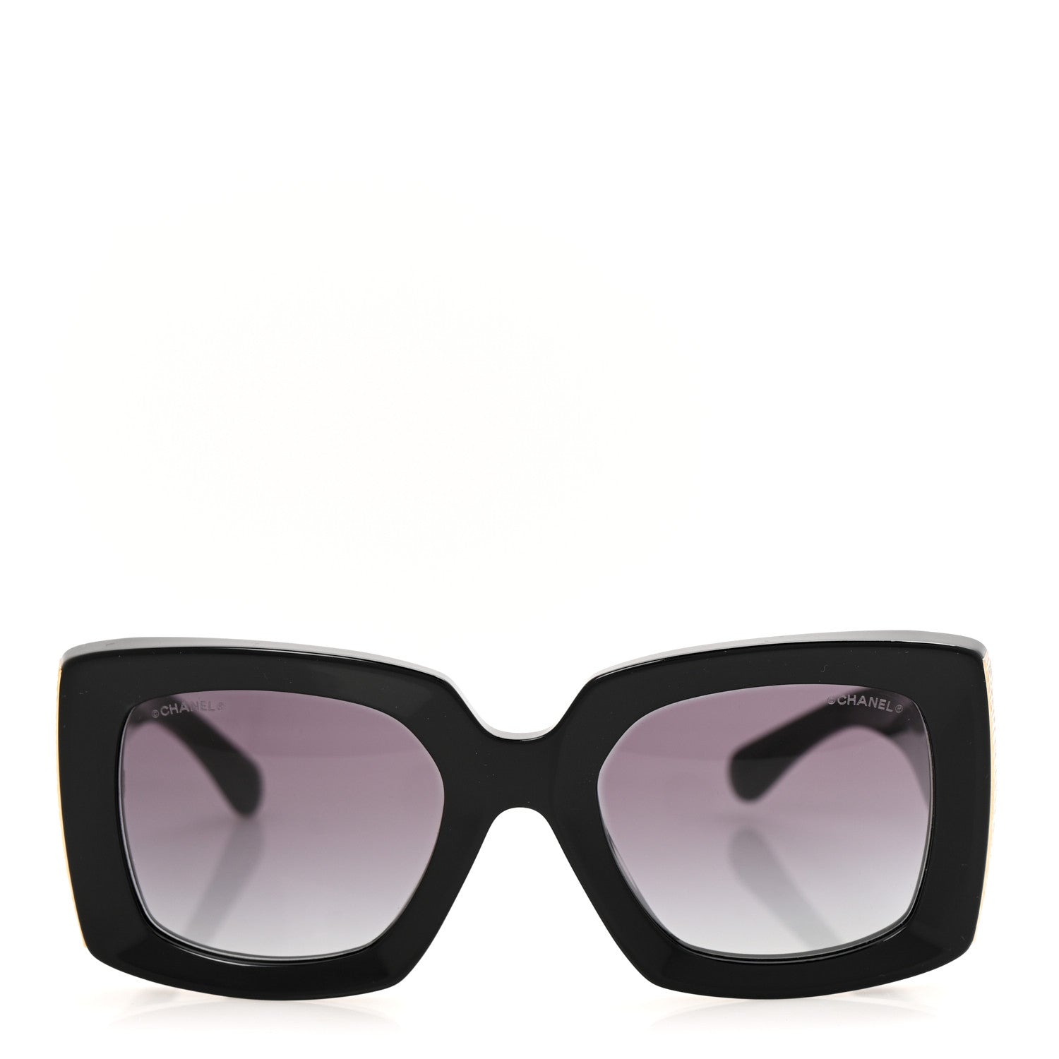 Chanel Acetate Rectangle Sunglasses 5435 Black 2 of 8