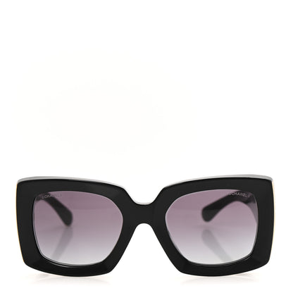 Chanel Acetate Rectangle Sunglasses 5435 Black 2 of 8