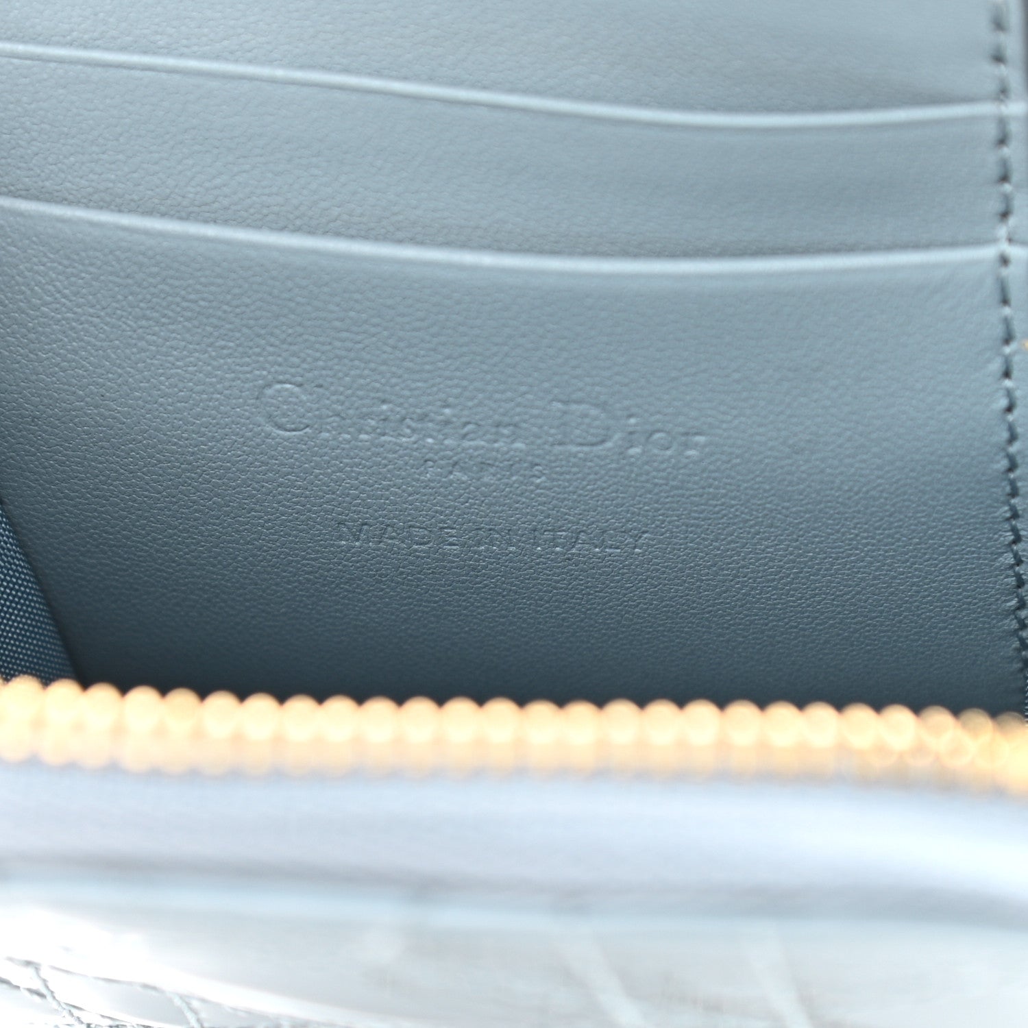 Christian Dior Patent Cannage Lady Dior Phone Holder Cloud Blue 6 of 9