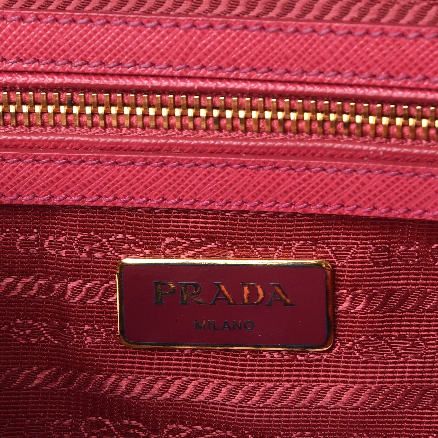 Prada Saffiano Lux Bowler Peonia 6 of 9