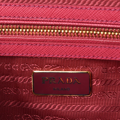 Prada Saffiano Lux Bowler Peonia 6 of 9
