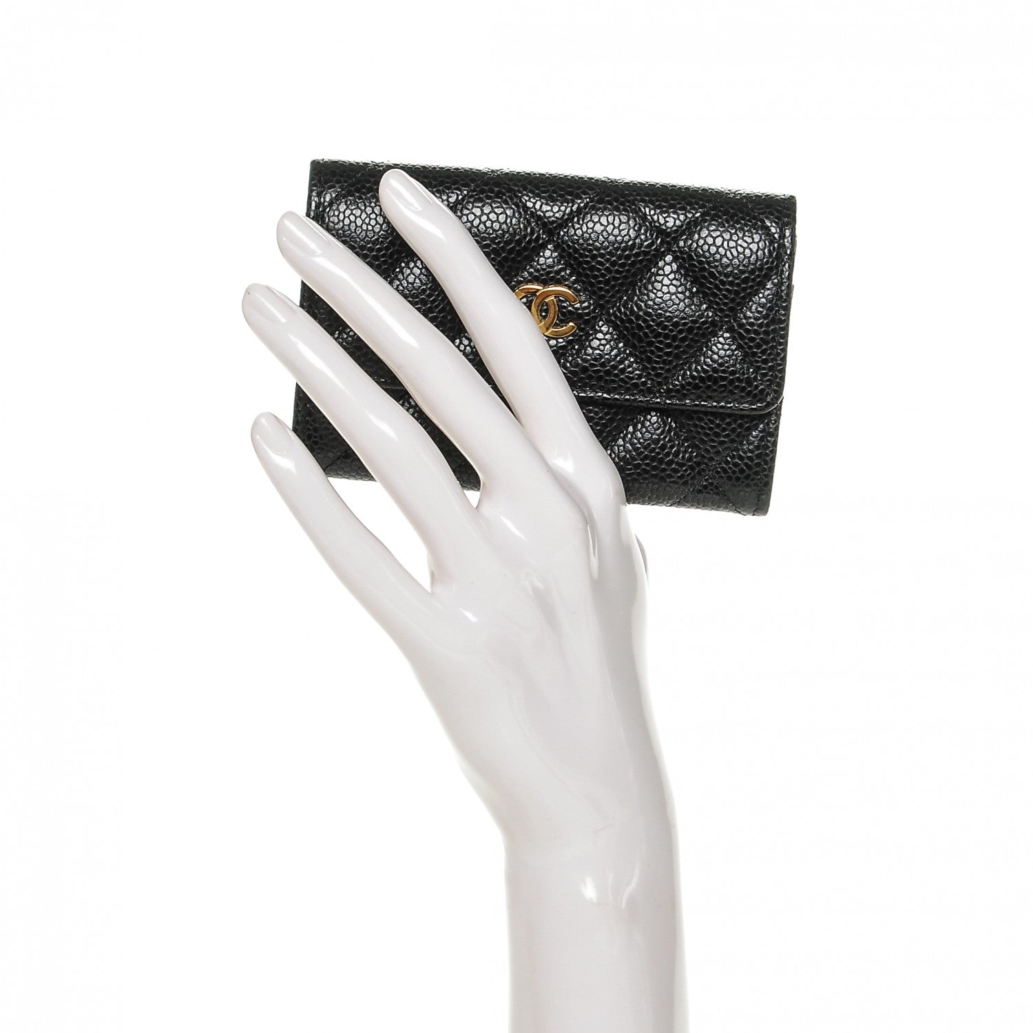 Chanel Caviar Quilted Flap Card Holder Black 2 of 8