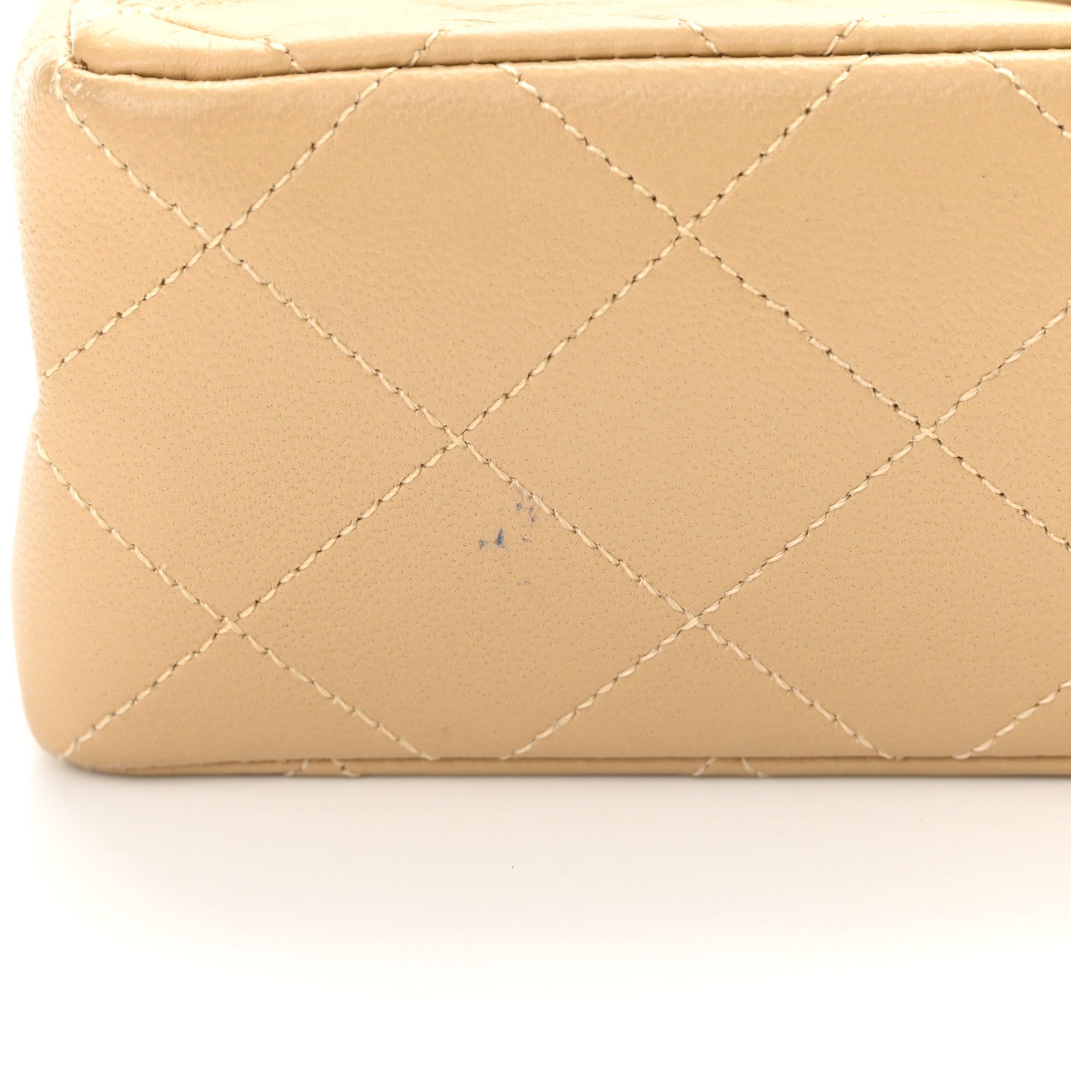 Chanel Lambskin Quilted Mini Square Flap Beige 11 of 14