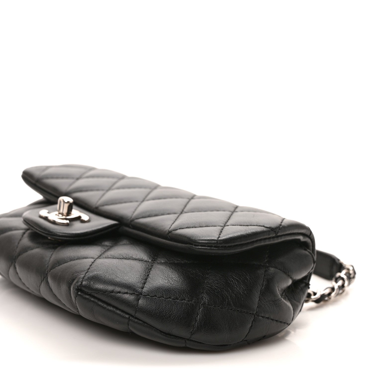 Chanel Calfskin Quilted CC Uniform Flap Belt Bag Black 9 of 9