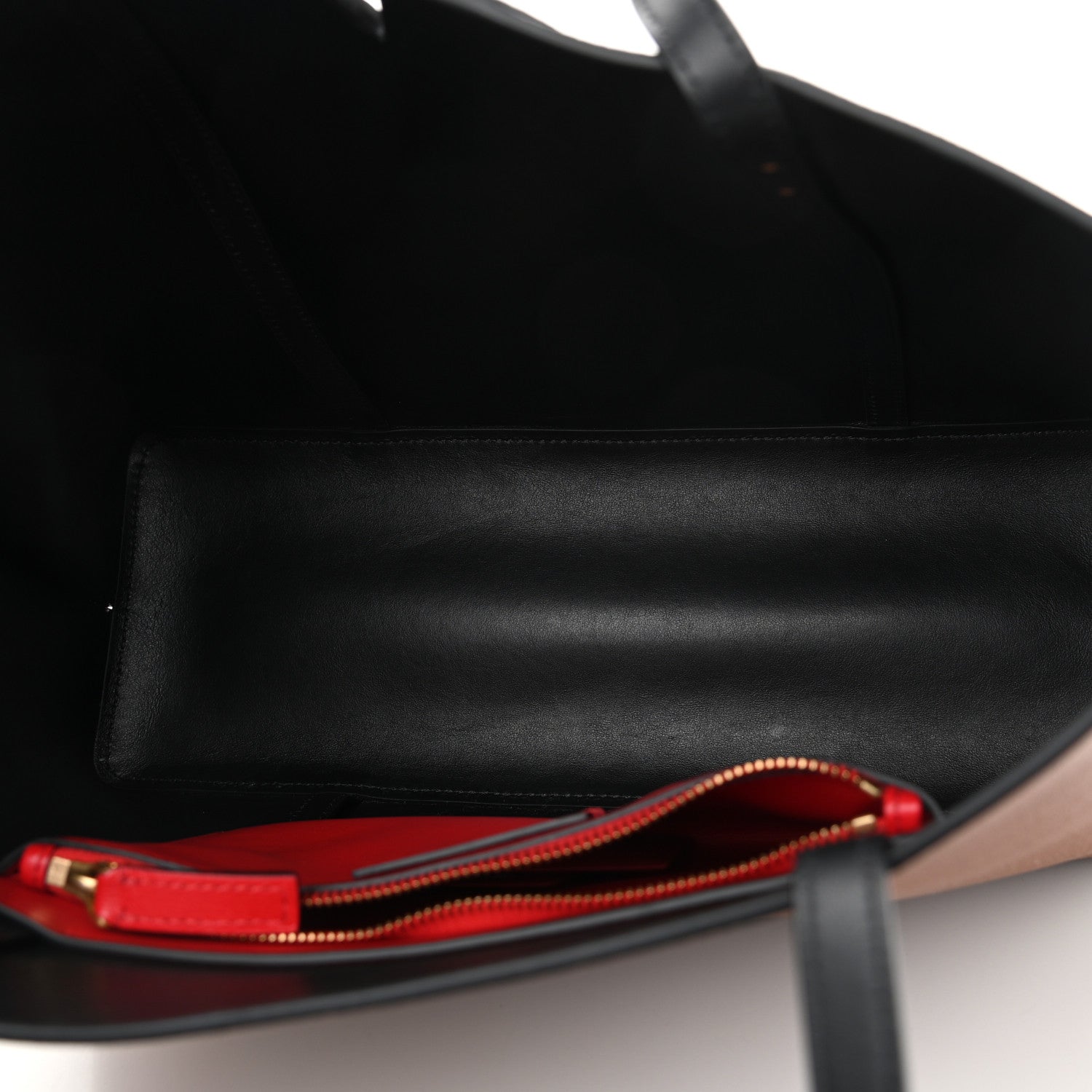 Valentino Garavani Calfskin Large Vlogo Fillme Tote Saddle Brown Black 5 of 9