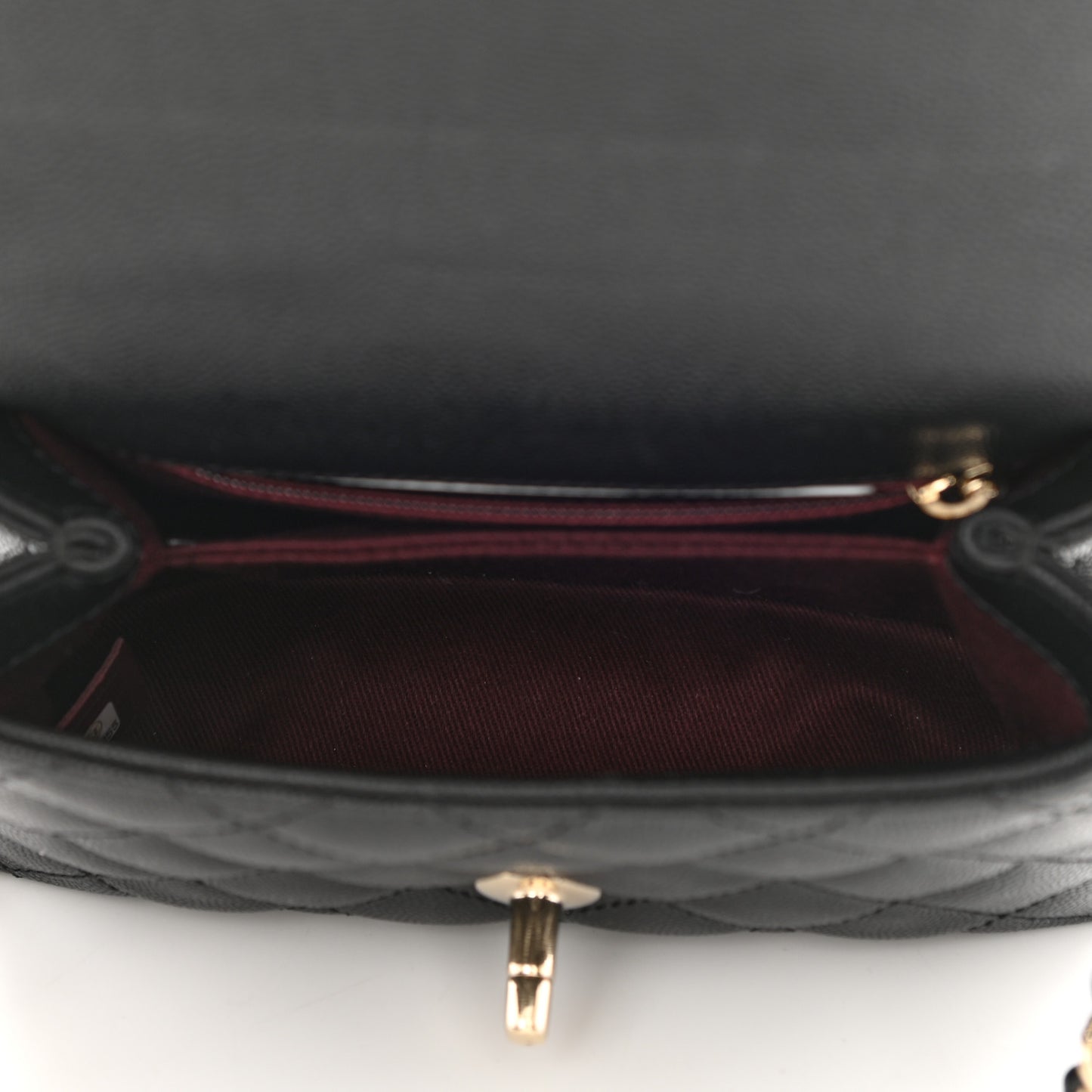 Caviar Quilted Extra Mini Coco Handle Flap Black