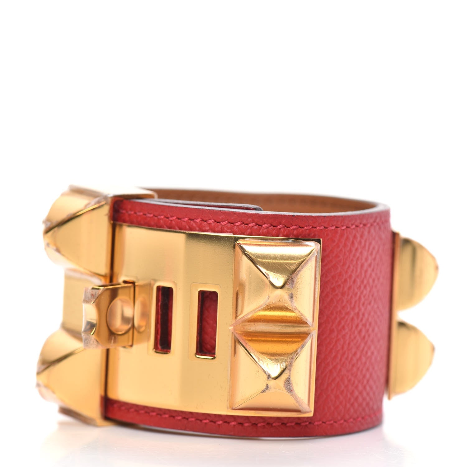 Hermes Epsom Collier de Chien CDC Bracelet S Rouge Casaque 3 of 6