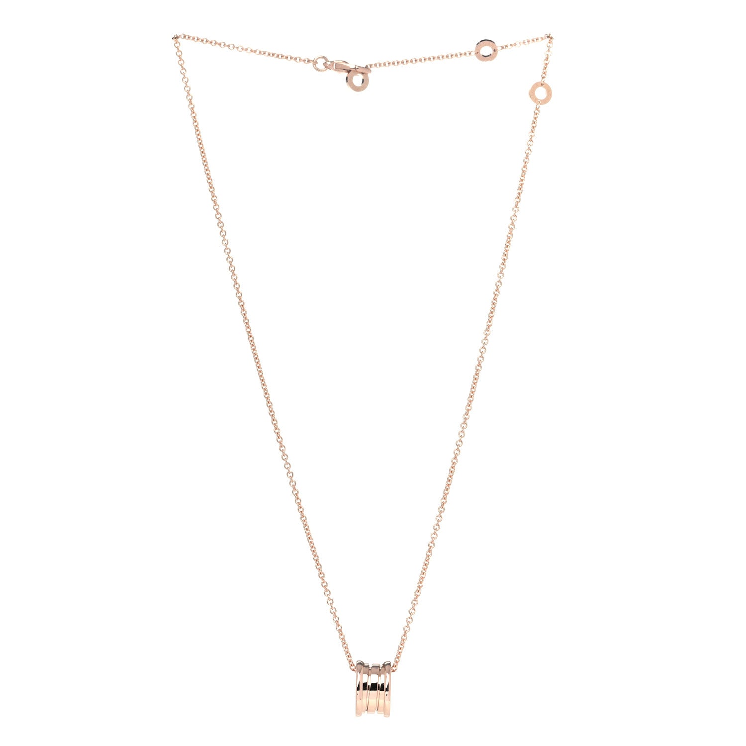 Bulgari 18K Rose Gold B.Zero1 Pendant Necklace 2 of 8