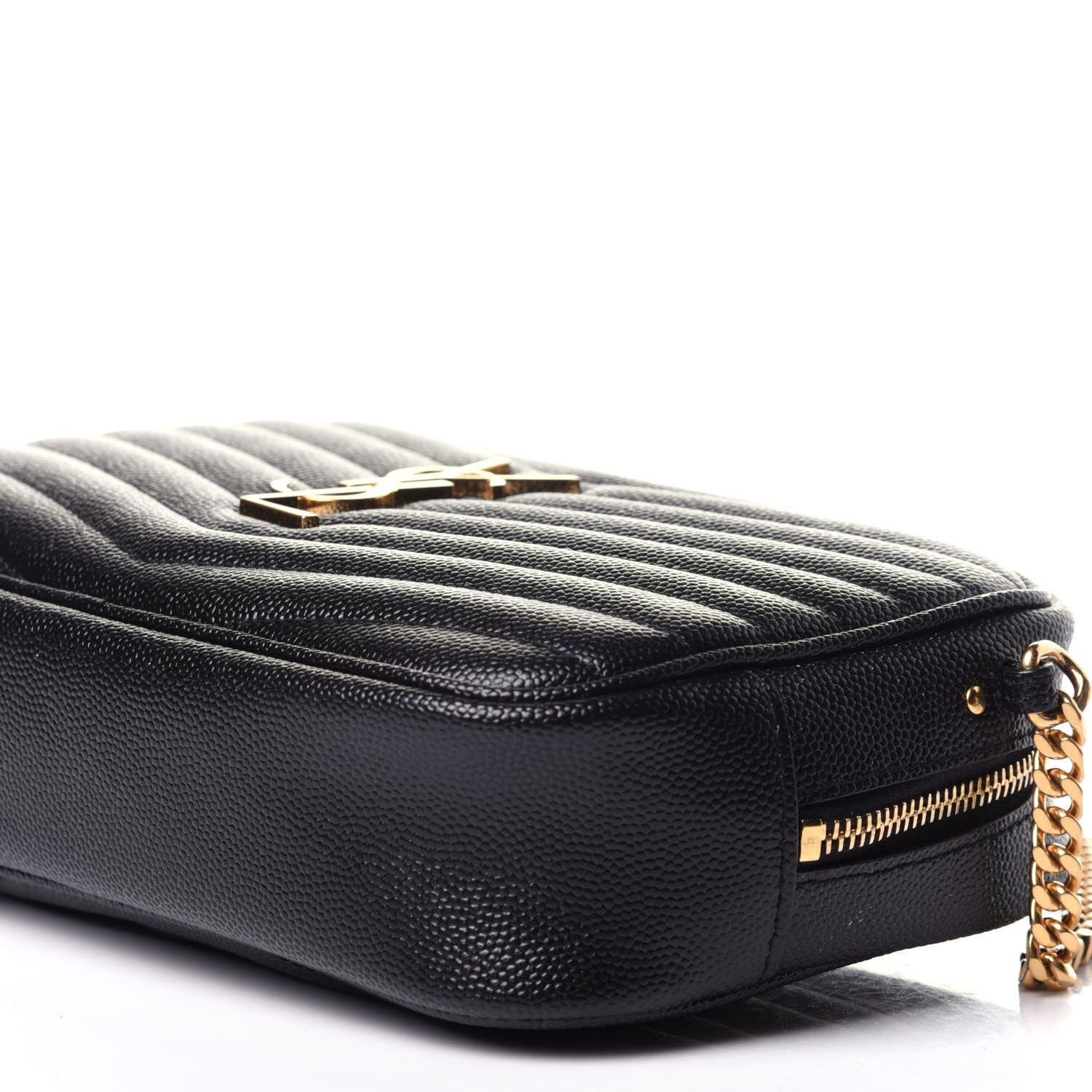 Saint Laurent Grain De Poudre Matelasse Monogram Mini Lou Camera Bag Black 9 of 11